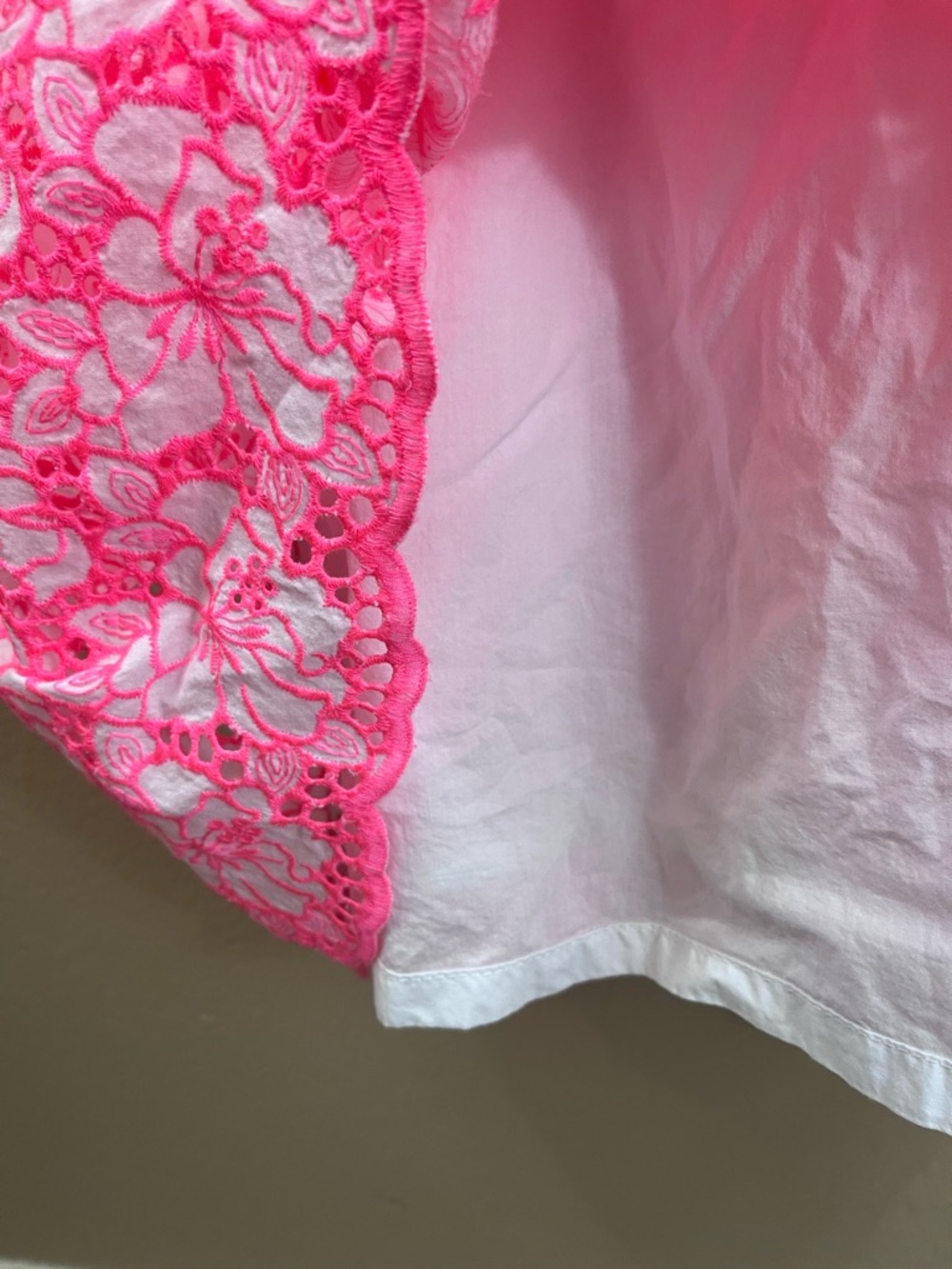Lilly Pulitzer Kyla neon pink and white eyelet tiered maxi dress - Picture 10 of 11